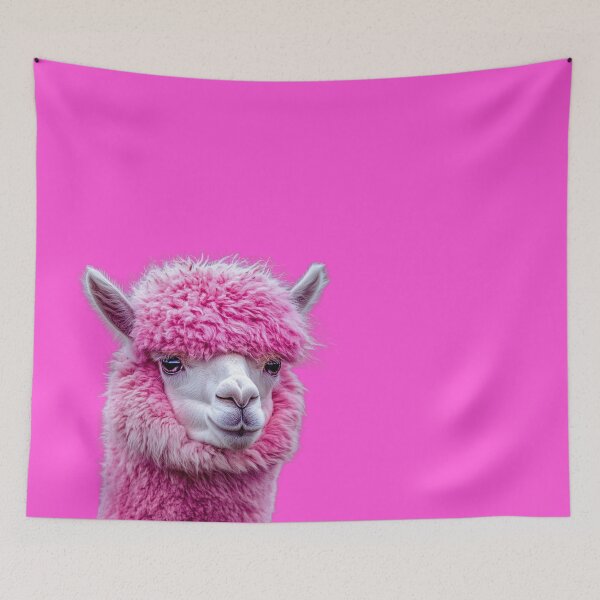 Item preview, Alpaca pink t-shirt, blanket with a cute pink llama designed and sold by AlinaMalina24.