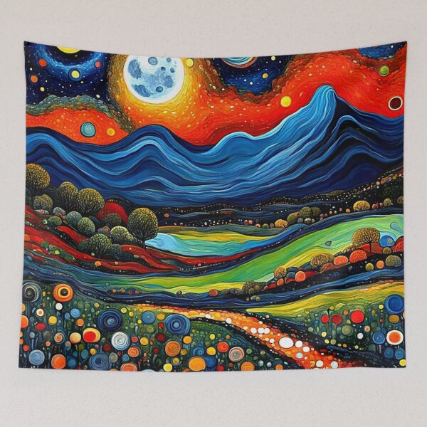 Item preview, Moonlit Mountain Meadow 7 designed and sold by George Hutton Hunter.