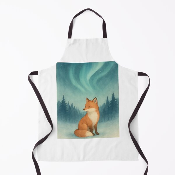 Item preview, Arctic Fox Under Aurora Borealis designed and sold by Harleqindesign.