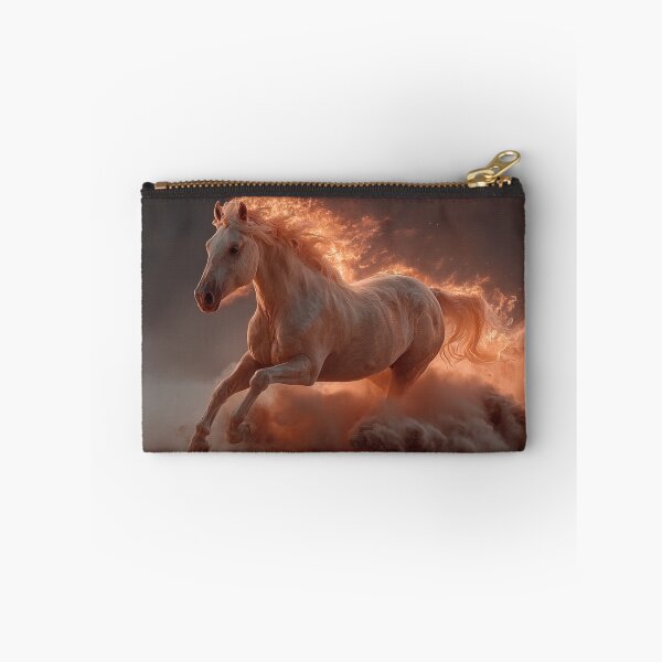 Item preview, Fire Spirit Horse Running Through Desert Dust at Sunset designed and sold by MatvHelen.