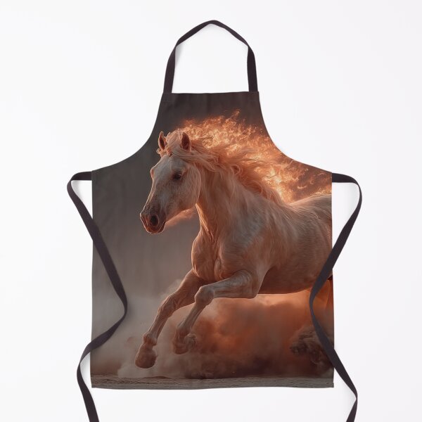 Item preview, Fire Spirit Horse Running Through Desert Dust at Sunset designed and sold by MatvHelen.