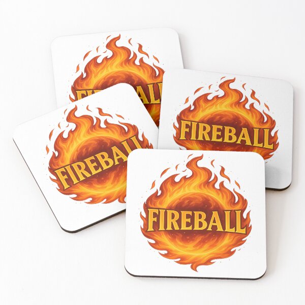 Item preview, Fireball Spell – DnD Magic Fire Sphere Illustration designed and sold by Dog Vibes.