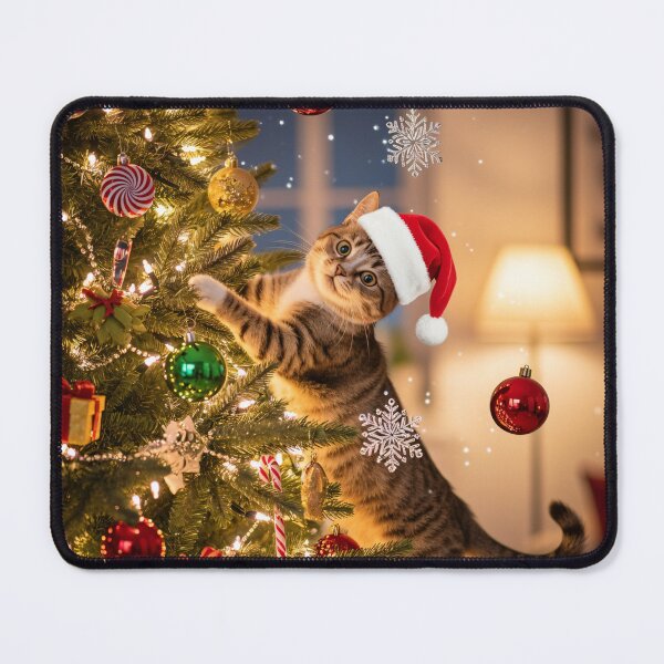 Item preview, Mischievous Cat Christmas T-Shirt: Tree I Thought It Was a Toy Funny Holiday Pet Tee designed and sold by ZyxDes.