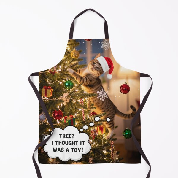 Item preview, Mischievous Cat Christmas T-Shirt: Tree I Thought It Was a Toy Funny Holiday Pet Tee designed and sold by ZyxDes.