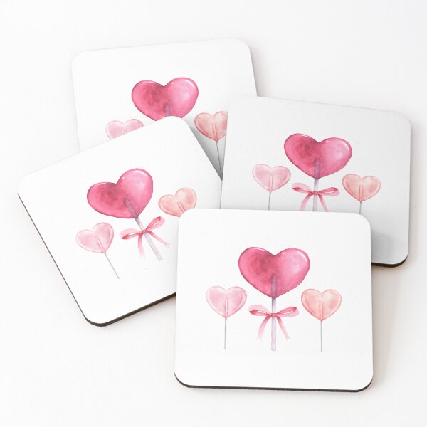 Item preview, Heart-Shaped Lollipops – Sweet Illustration designed and sold by iamKRUK.