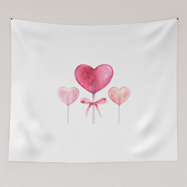 Item preview, Heart-Shaped Lollipops – Sweet Illustration designed and sold by iamKRUK.