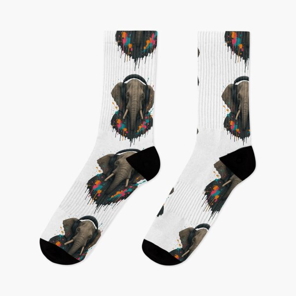 Item preview, Urban Elephant – Hoodie & Headphones Graffiti Drip Art designed and sold by thtCMRAguy.