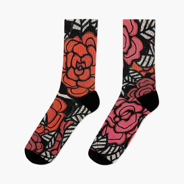 Item preview, Floral grid winter roses designed and sold by bekki smith.