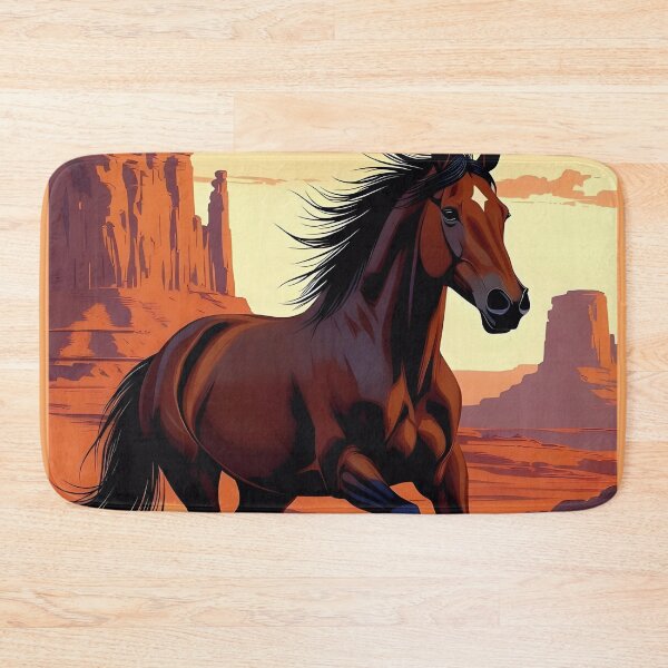 Item preview, Epic Wild Mustang Gallop - Surreal Desert Sunset in Vibrant Vector Art designed and sold by AiDigitalSanctum.