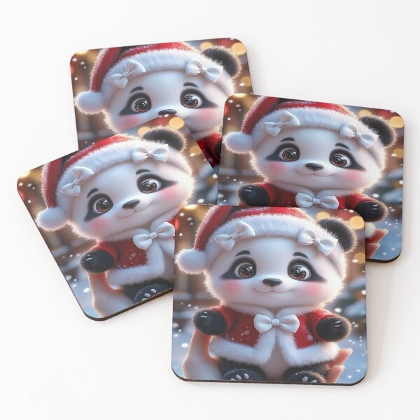 Item preview, Cute Christmas Panda in Santa Outfit designed and sold by AmetistLight.