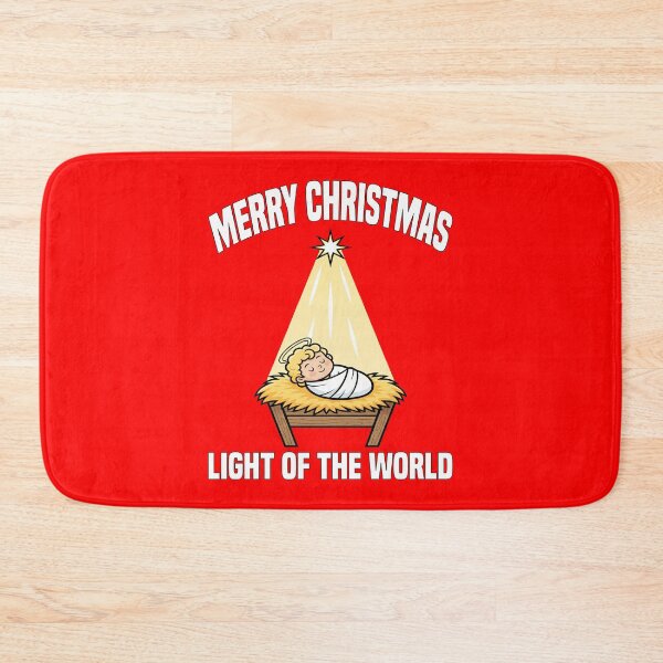 Item preview, MERRY CHRISTMAS - LIGHT OF THE WORLD | Baby Jesus Nativity | Christian Holiday Manger Design designed and sold by KEF Custom.