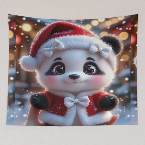 Item preview, Cute Christmas Panda in Santa Outfit designed and sold by AmetistLight.
