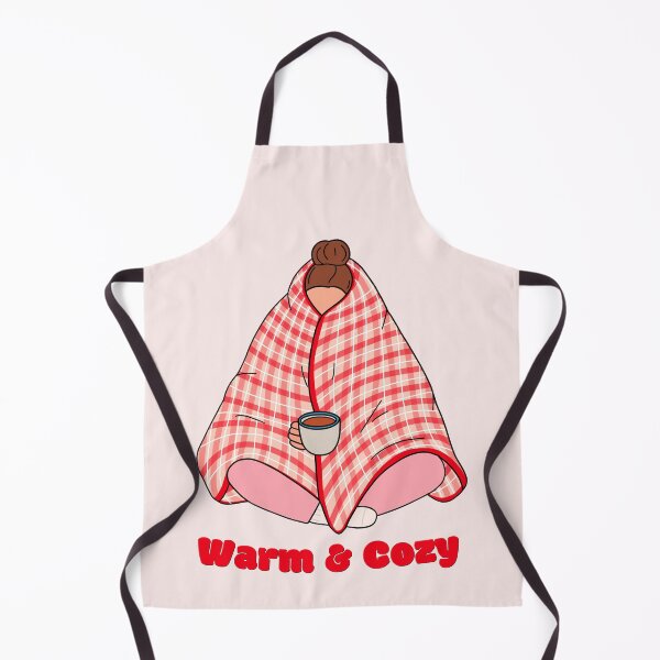 Item preview, Cozy Girl Wrapped in Plaid Blanket Holding Warm Drink Illustration designed and sold by Shiningsticker8.