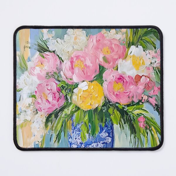 Item preview, Peonies in blue and white ginger jar designed and sold by SophieClimaArt.
