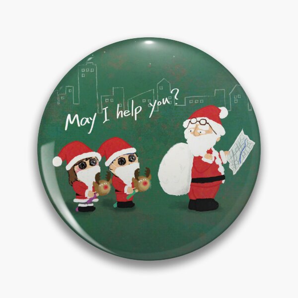 Item preview, Lost Santa with Masked Elf Helpers Funny Christmas Sticker designed and sold by Dot-Tak89.