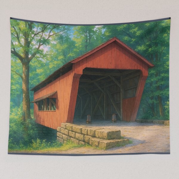 Item preview, The Historic George Hutchins Covered Bridge designed and sold by Takeda-art.