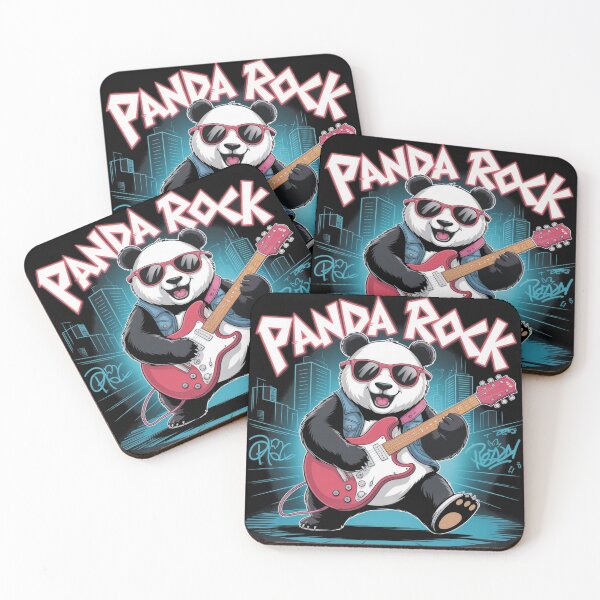 Item preview, Panda rock play on electric guitar designed and sold by DreamOnShirts.