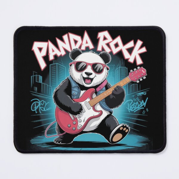 Item preview, Panda rock play on electric guitar designed and sold by DreamOnShirts.