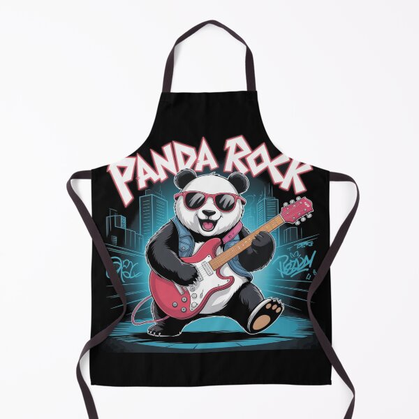 Item preview, Panda rock play on electric guitar designed and sold by DreamOnShirts.