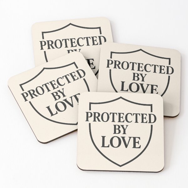Item preview, Protected by Love Minimal Shield Design designed and sold by HiteshArt111.