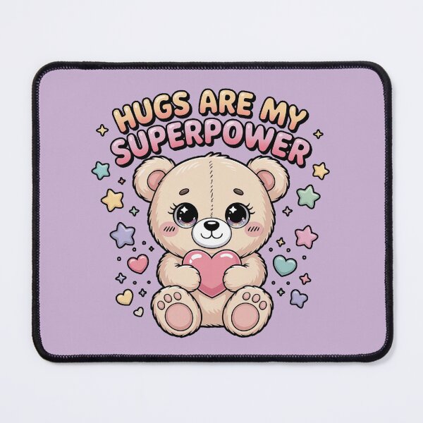 Item preview, Hugs Are My Superpower | Pastel Cute Teddy Bear Aesthetic designed and sold by DabrowskiDesign.