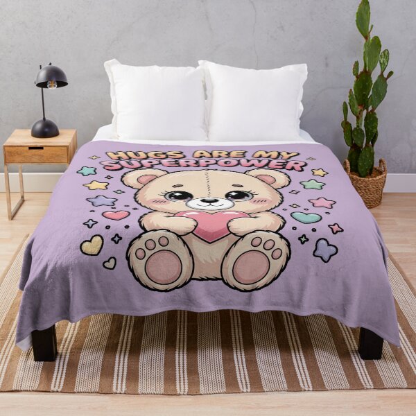 Item preview, Hugs Are My Superpower | Pastel Cute Teddy Bear Aesthetic designed and sold by DabrowskiDesign.