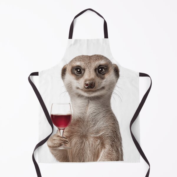 Item preview, Meerkat Holding Wine Glass Digital Illustration designed and sold by LazyOwlStore.