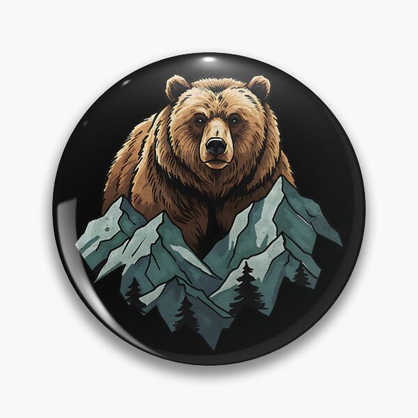 Item preview, Mountain Guardian Bear & Mountains Art designed and sold by DesignedByMarty.