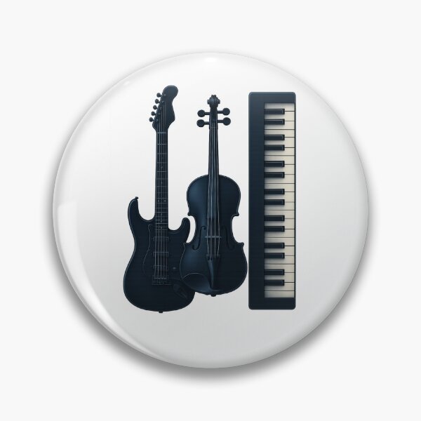 Item preview, Electric Guitar Violin and Piano Illustration designed and sold by WhispersWear.