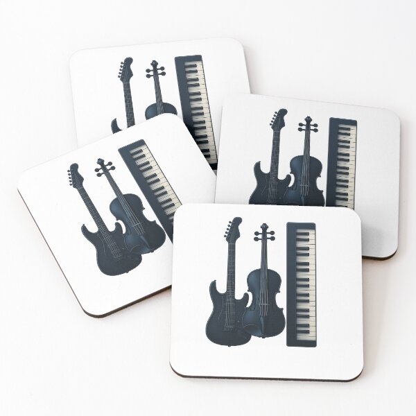 Item preview, Electric Guitar Violin and Piano Illustration designed and sold by WhispersWear.