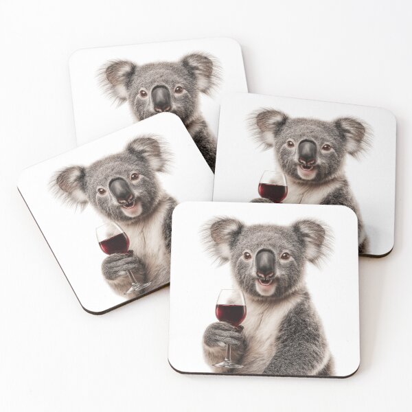 Item preview, Cute Koala Holding a Wine Glass designed and sold by LazyOwlStore.