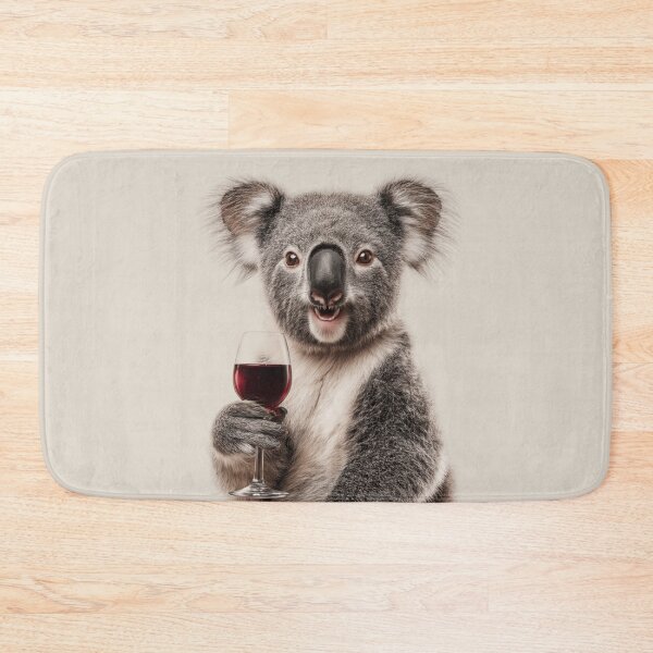 Item preview, Cute Koala Holding a Wine Glass designed and sold by LazyOwlStore.