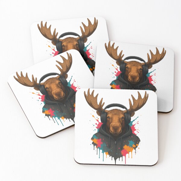 Item preview, Urban Moose – Graffiti Paint Splatter Hoodie & Headphones Art designed and sold by thtCMRAguy.