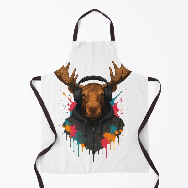 Item preview, Urban Moose – Graffiti Paint Splatter Hoodie & Headphones Art designed and sold by thtCMRAguy.