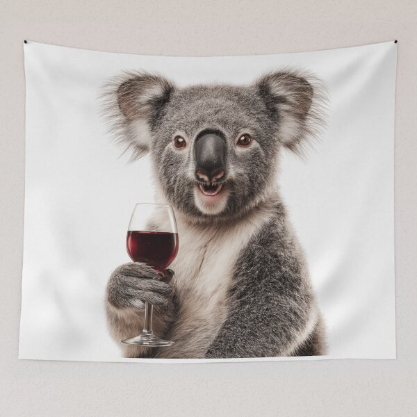 Item preview, Cute Koala Holding a Wine Glass designed and sold by LazyOwlStore.