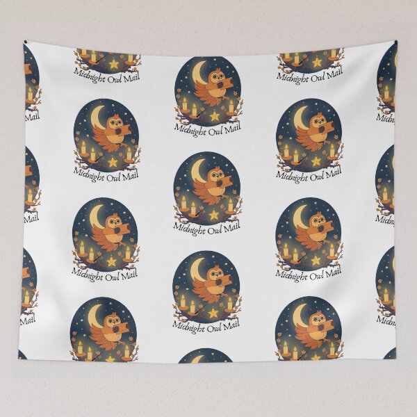 Item preview, Midnight Owl Mail – Cozy Magical Night Sky Fantasy Art designed and sold by Fanatic Nerd.