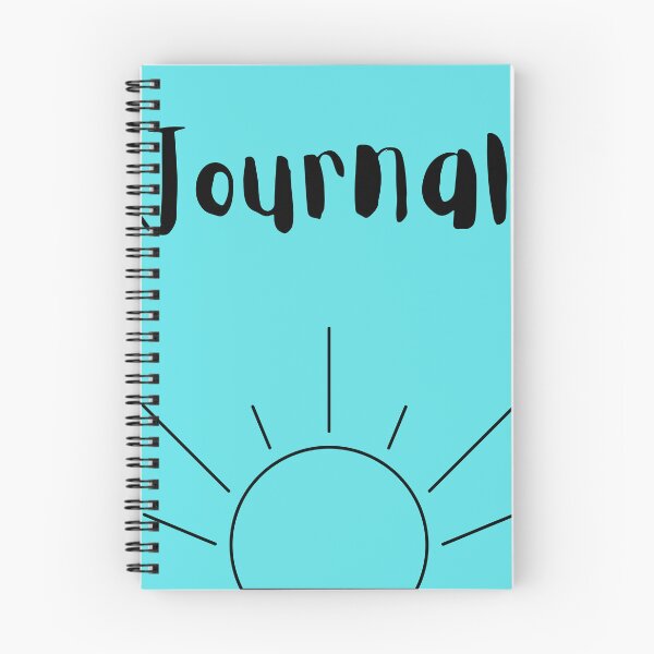 Item preview, Aqua Journal. Simple sunset design. Spiral notepad designed and sold by BlossomPrintCo.