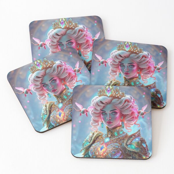 Aperçu de l'œuvre Princesse Cyber Rococo Cristal Néon créée et vendue par JKCreativeFlow.