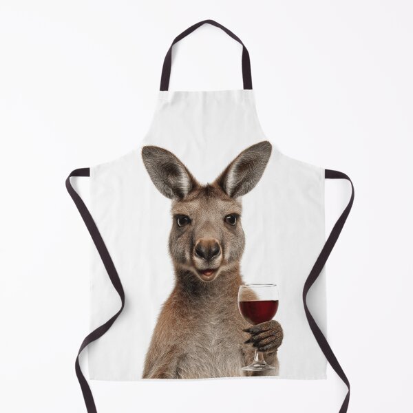 Item preview, Cute Smiling Kangaroo Holding a Wine Glass designed and sold by LazyOwlStore.