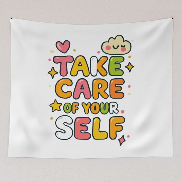 Item preview, Take care of your self text t shirts designed and sold by Freestyle Shop.