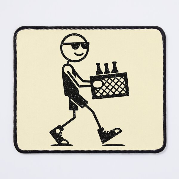Item preview, Funny  vintage Stick Figure Carrying Beer designed and sold by Imaginationbeyond.