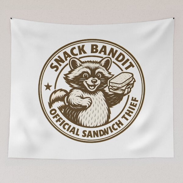 Item preview, Snack Bandit Raccoon Vintage Emblem designed and sold by SoulenCify.