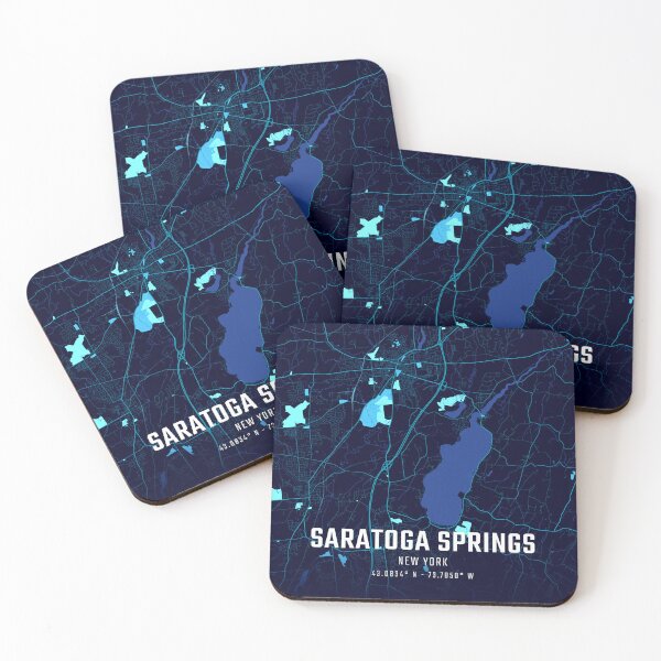 Item preview, Saratoga Springs Midnight City Map designed and sold by HomeLivingCo.