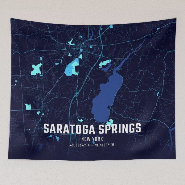 Item preview, Saratoga Springs Midnight City Map designed and sold by HomeLivingCo.