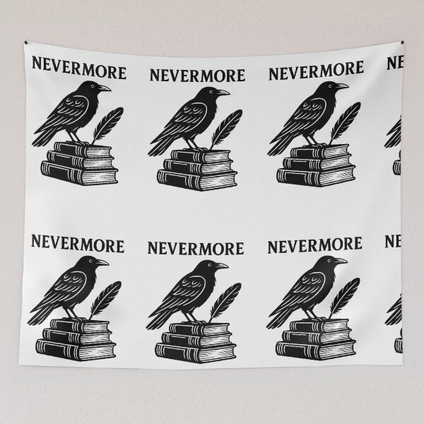 Item preview, Edgar Allan Poe - Raven on a books – Nevermore designed and sold by Grand Illusions.