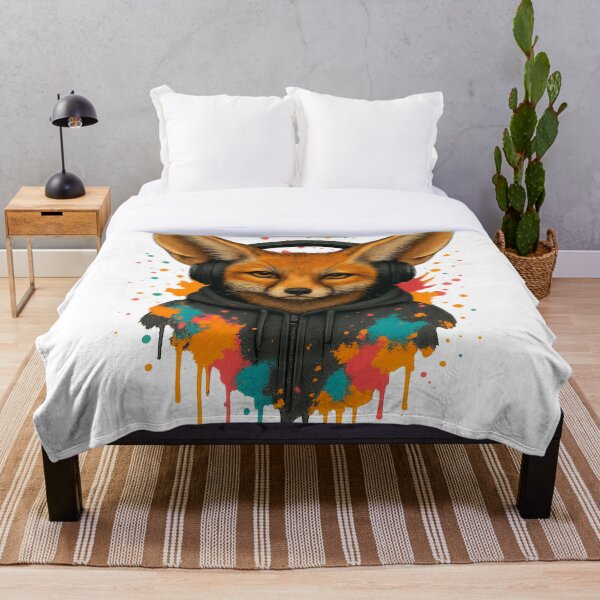 Item preview, Zorro Fennec – Sudadera con capucha estilo graffiti de orejas grandes designed and sold by thtCMRAguy.