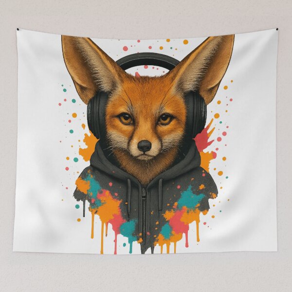 Item preview, Fennec Fox – Big Ears Streetwear Graffiti Hoodie Art designed and sold by thtCMRAguy.