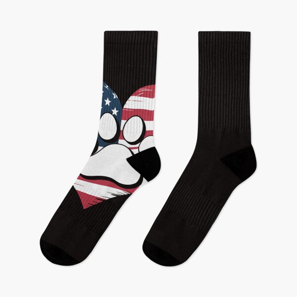 Item preview, American Flag Dog and Cat Paw Patriotic 4th Of July designed and sold by LapFemile.