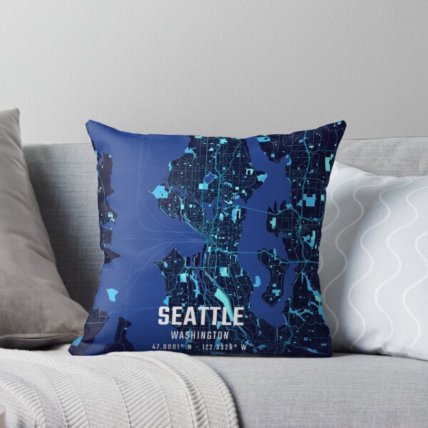 Item preview, Seattle Midnight City Map designed and sold by HomeLivingCo.