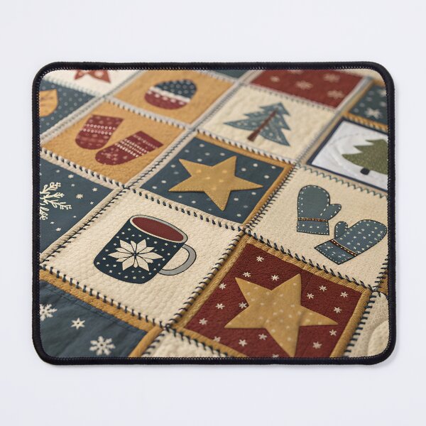 Item preview, Patchwork Holiday Quilt designed and sold by Bionson Art.